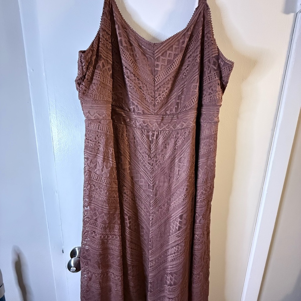 Torrid Mauve Lace Maxi Dress